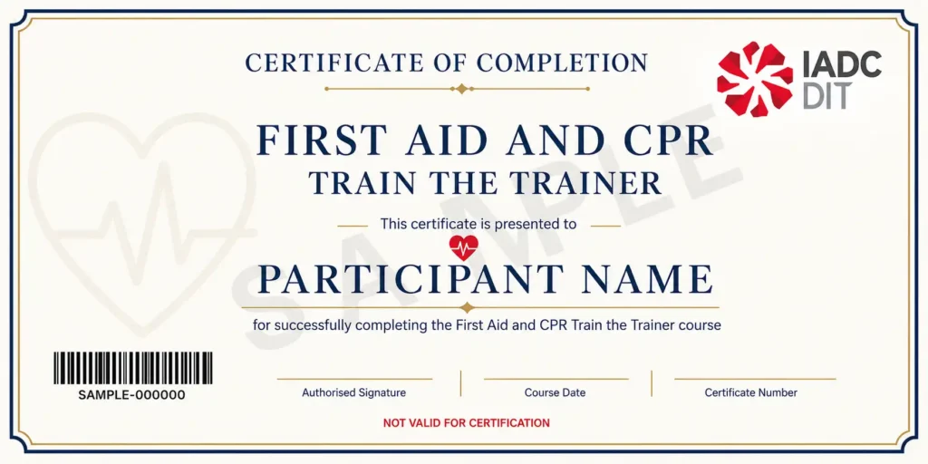 First Aid and CPR Train the Trainer 5 Certificate of First aid and CPR Train the Trainer