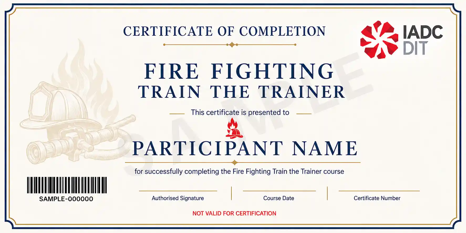 Fire Fighting Train the trainer Certificate